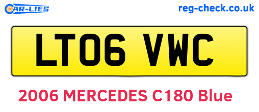LT06VWC are the vehicle registration plates.