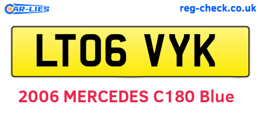 LT06VYK are the vehicle registration plates.