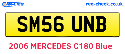 SM56UNB are the vehicle registration plates.