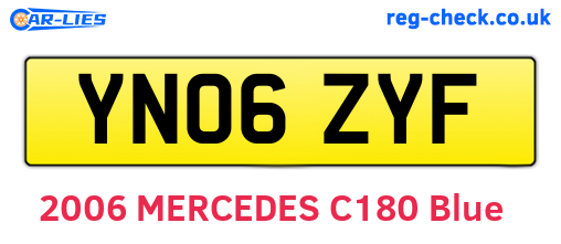YN06ZYF are the vehicle registration plates.