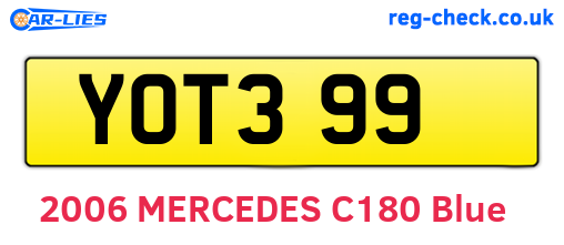 YOT399 are the vehicle registration plates.