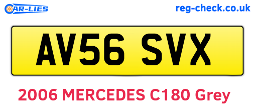 AV56SVX are the vehicle registration plates.