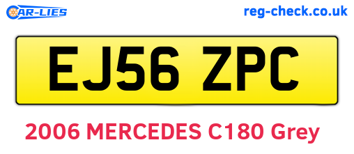 EJ56ZPC are the vehicle registration plates.