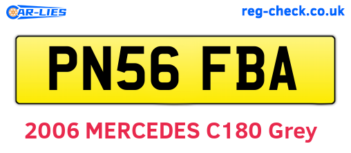 PN56FBA are the vehicle registration plates.