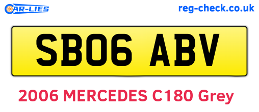 SB06ABV are the vehicle registration plates.