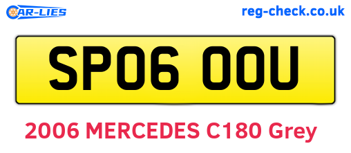 SP06OOU are the vehicle registration plates.