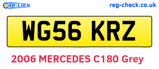 WG56KRZ are the vehicle registration plates.