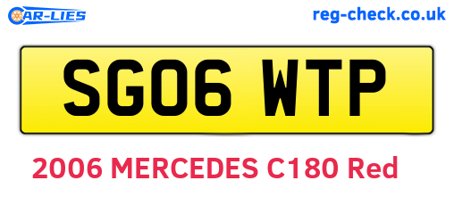 SG06WTP are the vehicle registration plates.