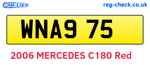 WNA975 are the vehicle registration plates.