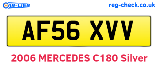 AF56XVV are the vehicle registration plates.