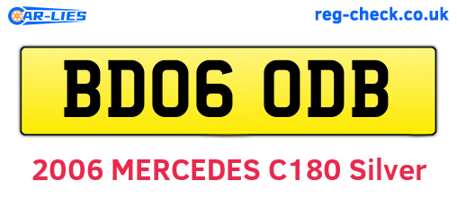 BD06ODB are the vehicle registration plates.