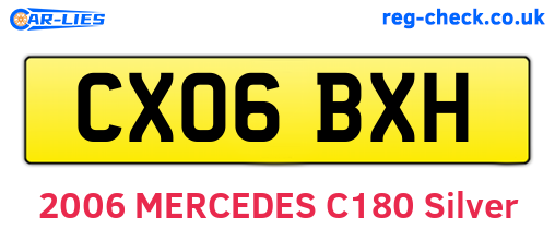 CX06BXH are the vehicle registration plates.
