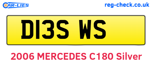 D13SWS are the vehicle registration plates.