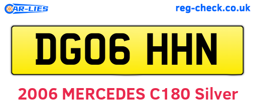 DG06HHN are the vehicle registration plates.