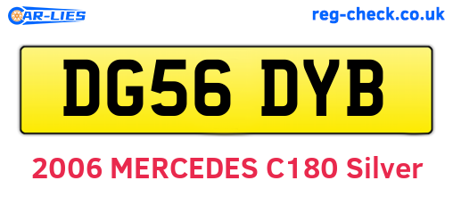 DG56DYB are the vehicle registration plates.