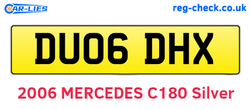 DU06DHX are the vehicle registration plates.