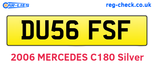 DU56FSF are the vehicle registration plates.