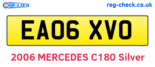 EA06XVO are the vehicle registration plates.