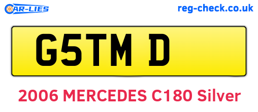 G5TMD are the vehicle registration plates.