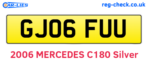 GJ06FUU are the vehicle registration plates.