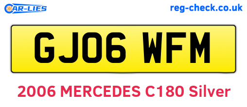 GJ06WFM are the vehicle registration plates.