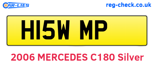 H15WMP are the vehicle registration plates.