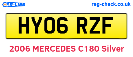 HY06RZF are the vehicle registration plates.