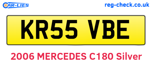 KR55VBE are the vehicle registration plates.
