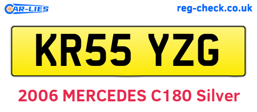 KR55YZG are the vehicle registration plates.