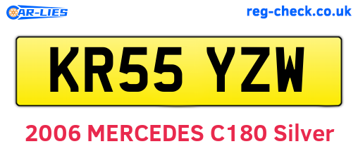 KR55YZW are the vehicle registration plates.