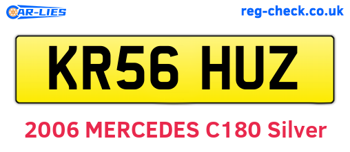 KR56HUZ are the vehicle registration plates.