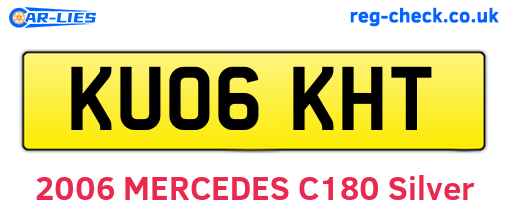 KU06KHT are the vehicle registration plates.
