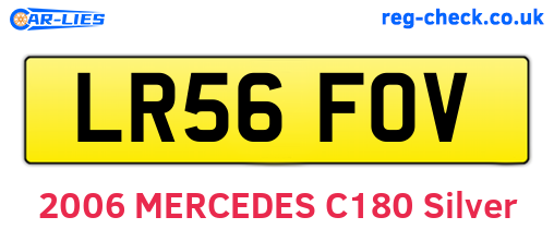 LR56FOV are the vehicle registration plates.
