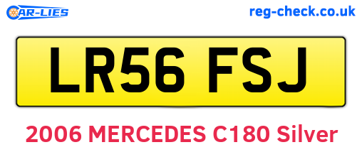 LR56FSJ are the vehicle registration plates.