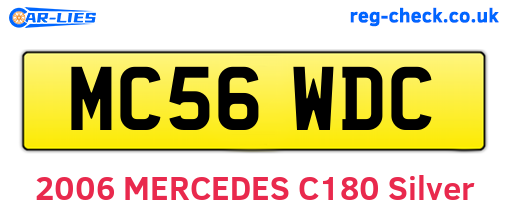 MC56WDC are the vehicle registration plates.
