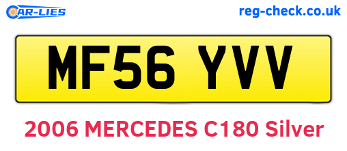 MF56YVV are the vehicle registration plates.