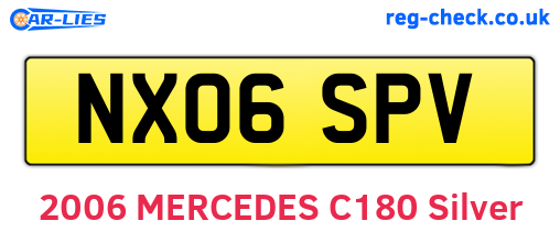NX06SPV are the vehicle registration plates.