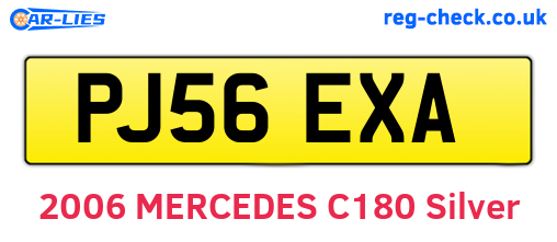 PJ56EXA are the vehicle registration plates.