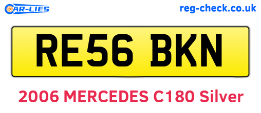 RE56BKN are the vehicle registration plates.