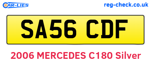 SA56CDF are the vehicle registration plates.