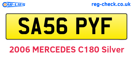 SA56PYF are the vehicle registration plates.