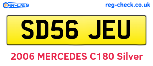 SD56JEU are the vehicle registration plates.
