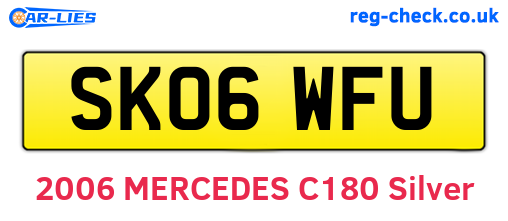 SK06WFU are the vehicle registration plates.