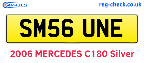 SM56UNE are the vehicle registration plates.