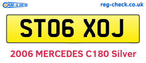 ST06XOJ are the vehicle registration plates.