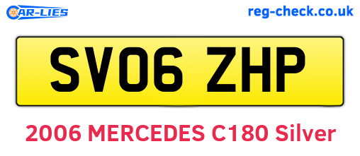 SV06ZHP are the vehicle registration plates.