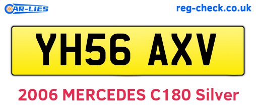 YH56AXV are the vehicle registration plates.