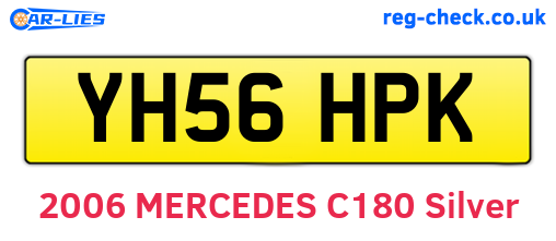 YH56HPK are the vehicle registration plates.