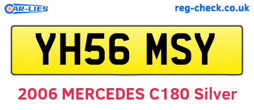 YH56MSY are the vehicle registration plates.