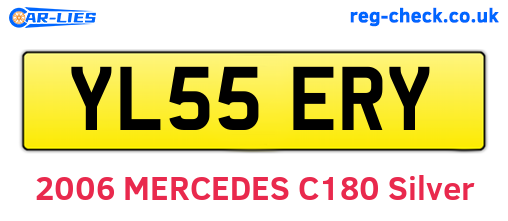 YL55ERY are the vehicle registration plates.